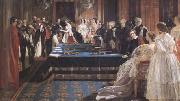 Edward Matthew Ward The Investiture of Napoleon III with the Order of the Garter 18 April 1855 (mk25) USA oil painting artist